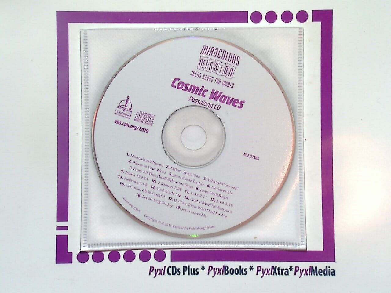 VBS Miraculous Mission	Cosmic Waves Passalong CD & DVD Mint
