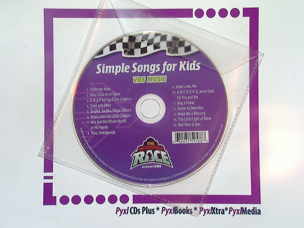VBS Music The Incredible Race	Simple Songs For Kids CD VGC