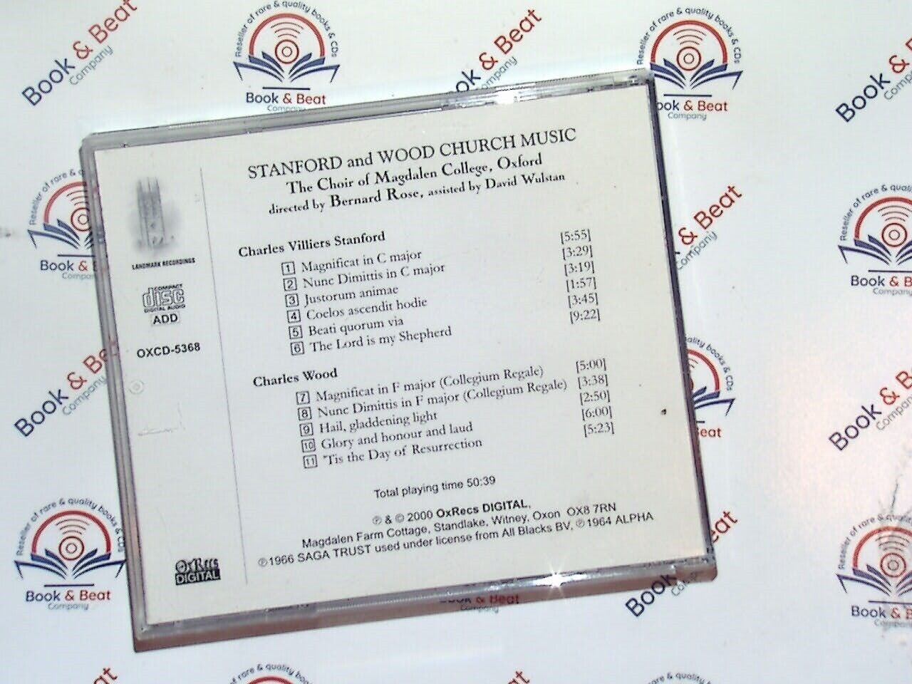 Stanford And Wood Church Music - Magdelen College Choir, Bernard Rose CD VGC