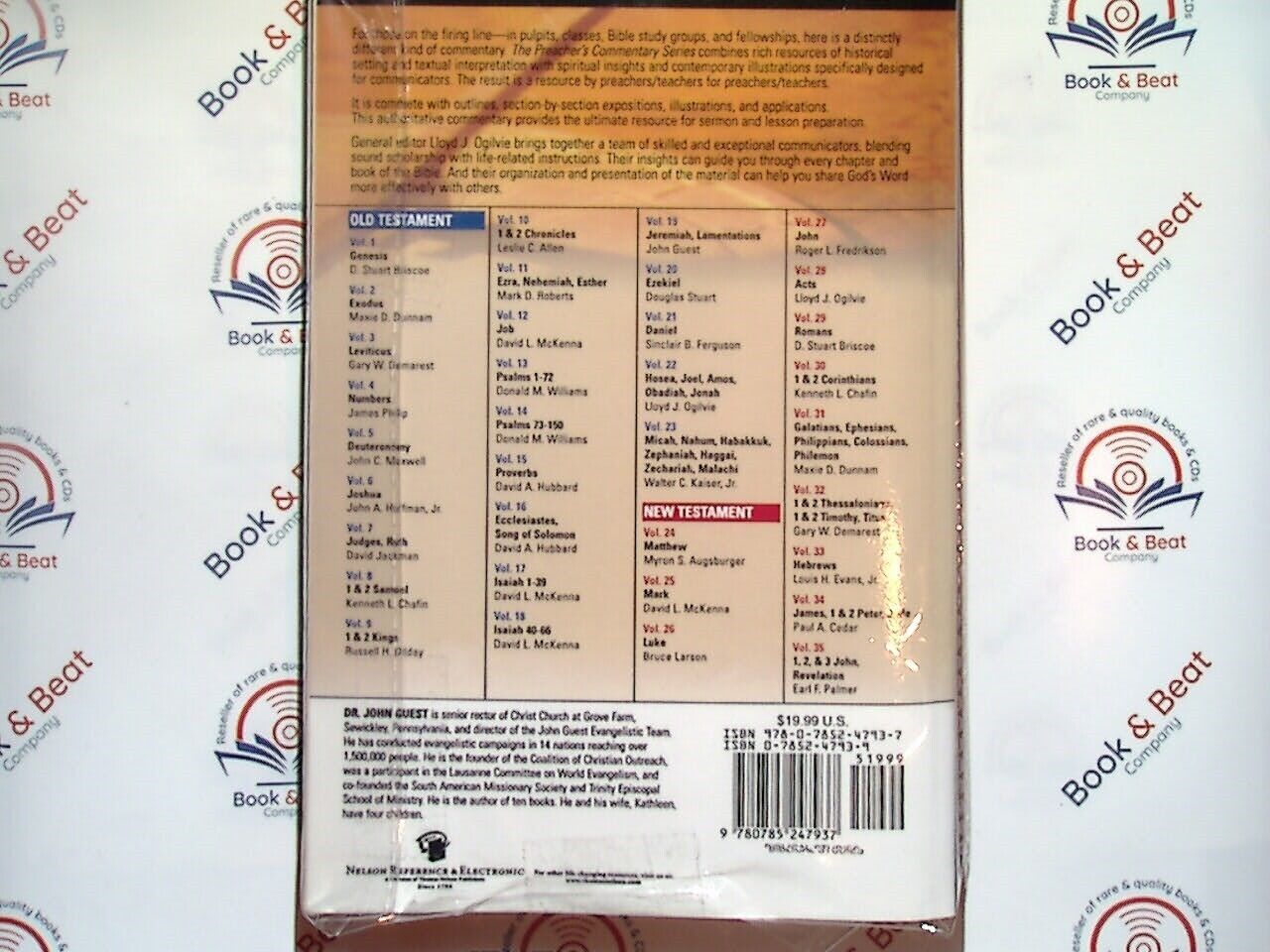 The Preacher's Commentary - Vol. 19: Jeremiah and Lamentations John Guest PB New