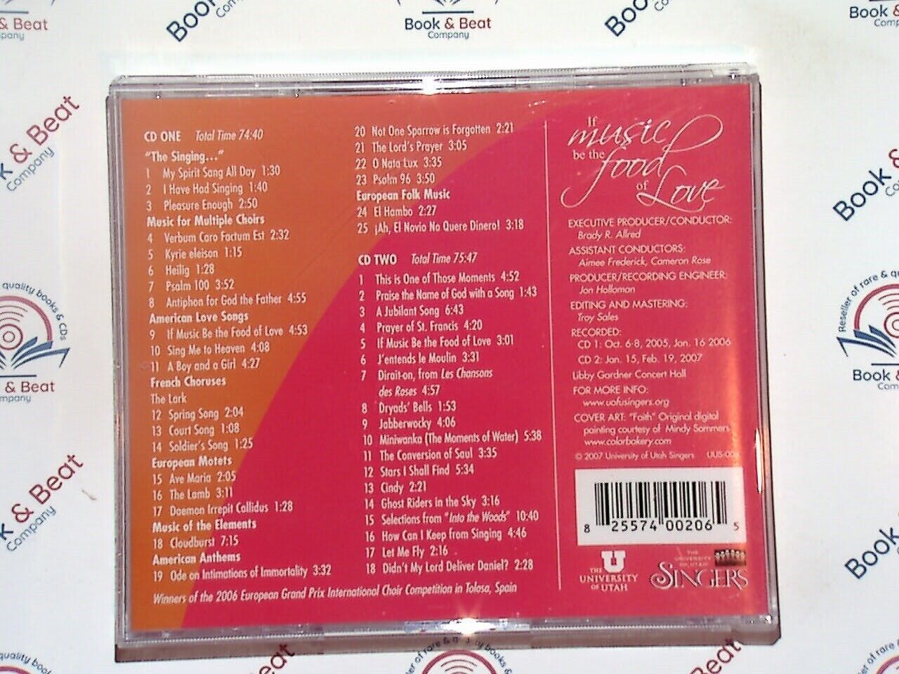 The University Of Utah Singers - If Music Be The Food Of Love CD Mint