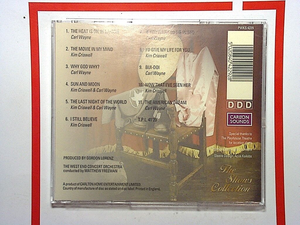 Various Artists - Songs from Miss Saigon  (Original Soundtrack, 2009) Mint CD