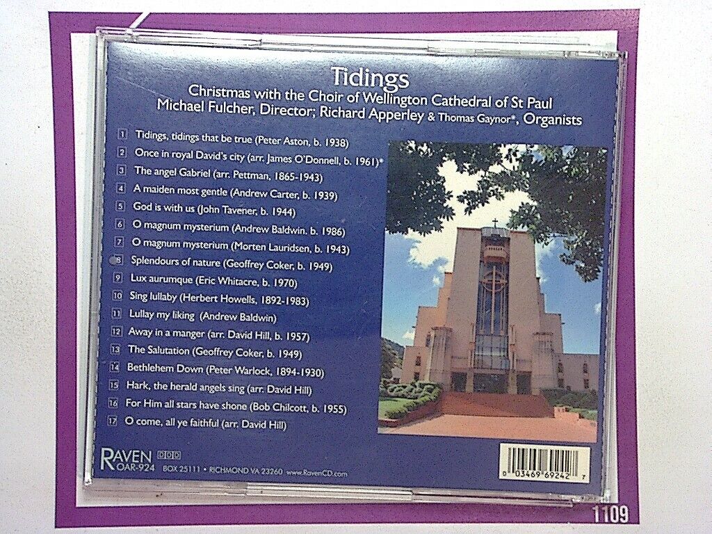 Wellington Cathedral Choir (Michael Fulcher) - Tidings CD Mint