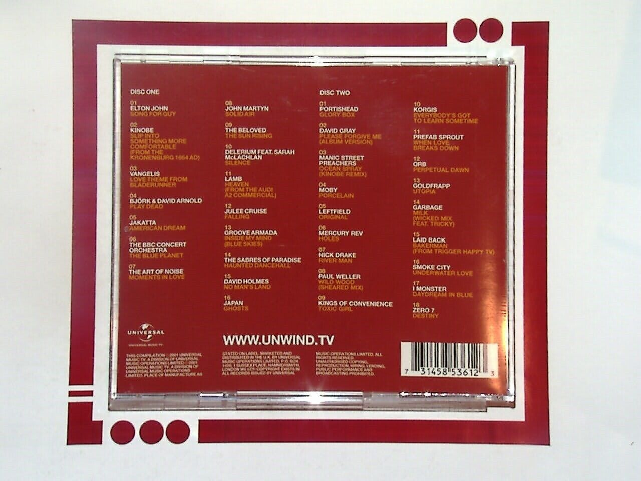 various - Unwind: 34 Soothing Laidback Tracks 2CD VGC