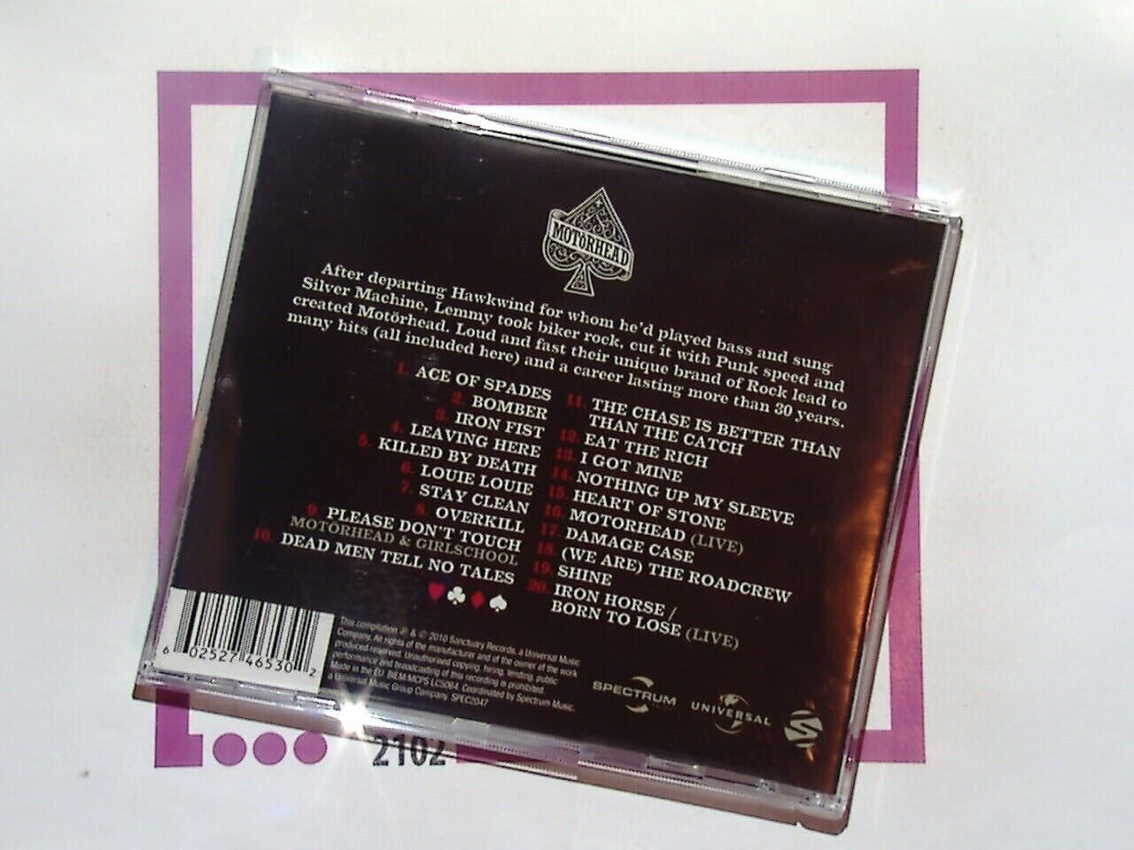 Motörhead Aces Up My Sleeve: A Collection CD VGC