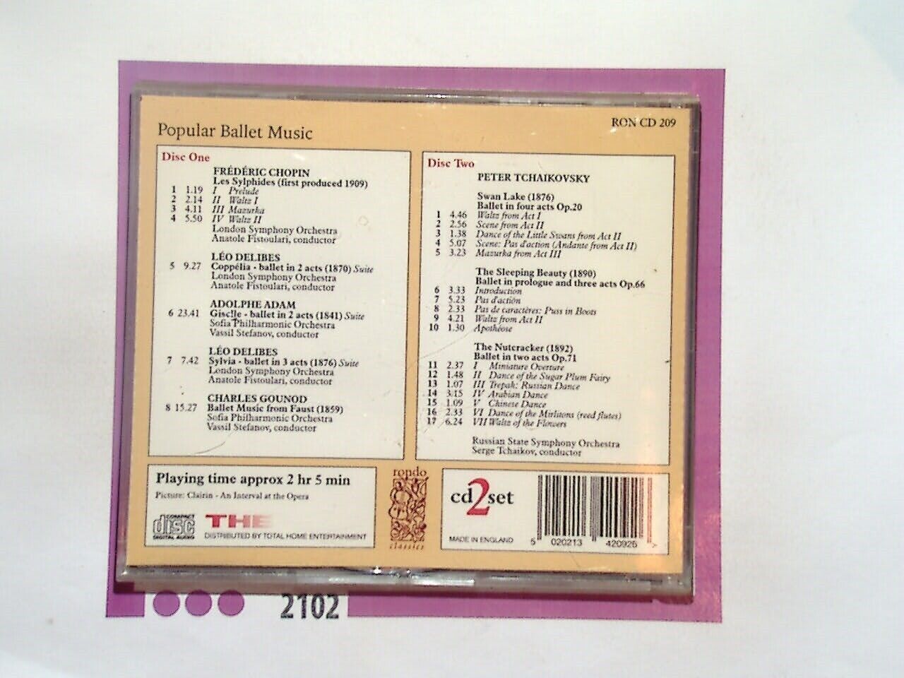 Various Popular Ballet Music 2CD  Mint