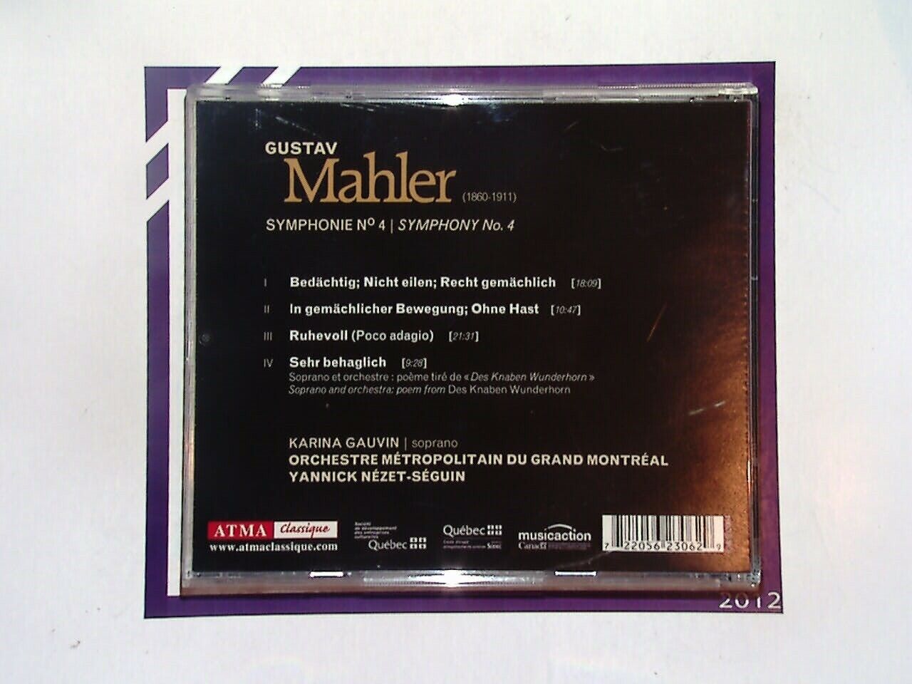 Orchestre Metropolitain Du Grand Mahler: Symphony no. 4 CD Mint