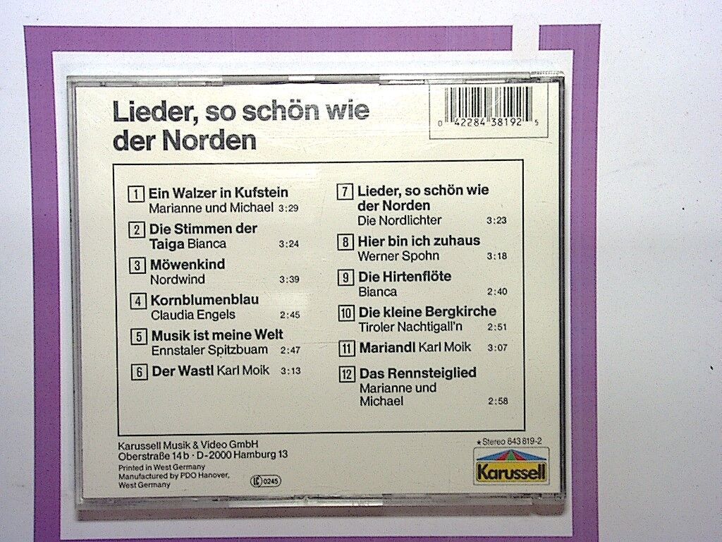 Various Artists Lieder, so Schön wie der norden 15. Folge CD mint