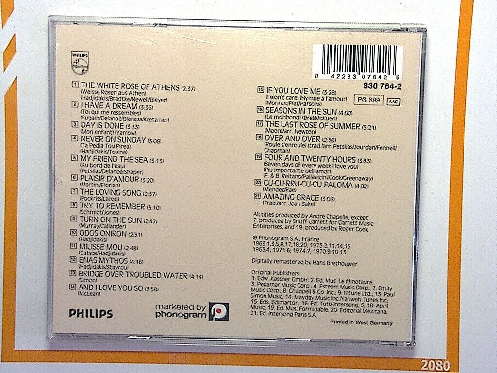 Nana Mouskouri Passport CD Mint