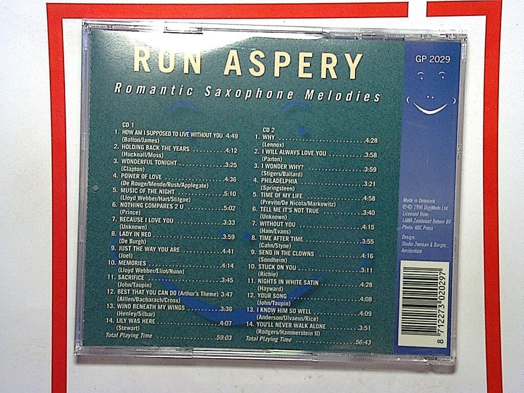 Ron Aspery Romantic Saxophone Melodies Import 2CD Mint