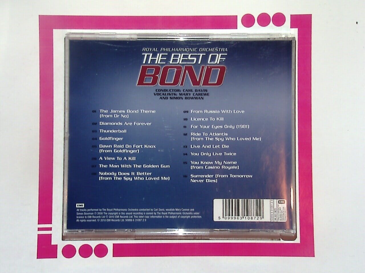 The Royal Philharmonic Orchestra Best Of James Bond CD Mint