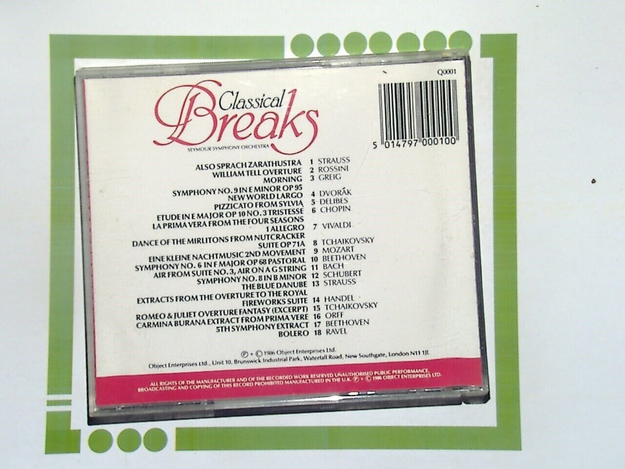 Seymour Symphony Orchestra Classical Commercial Breaks CD VGC
