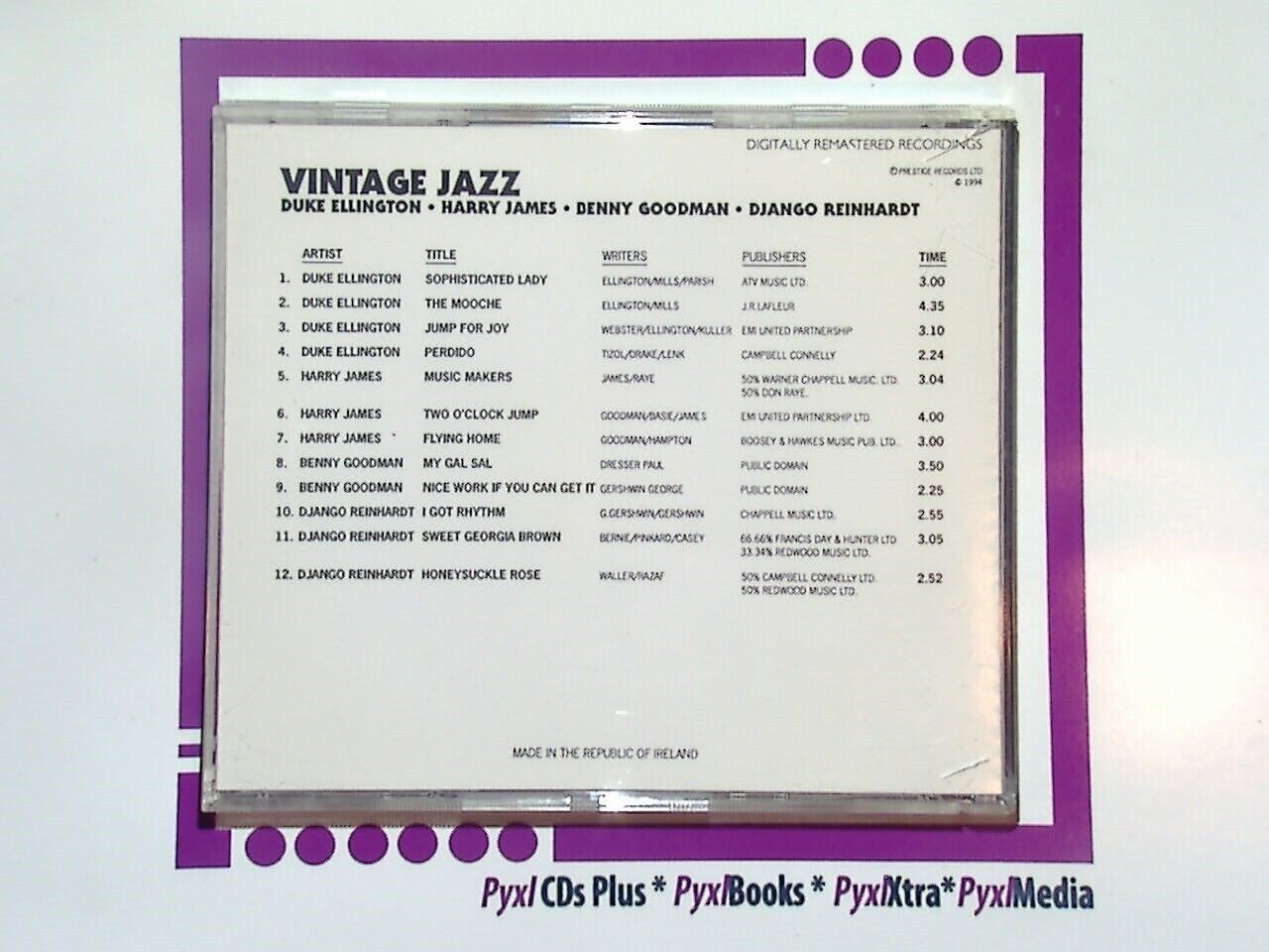 The Sunday Times Music Collection Vintage Jazz CD Mint