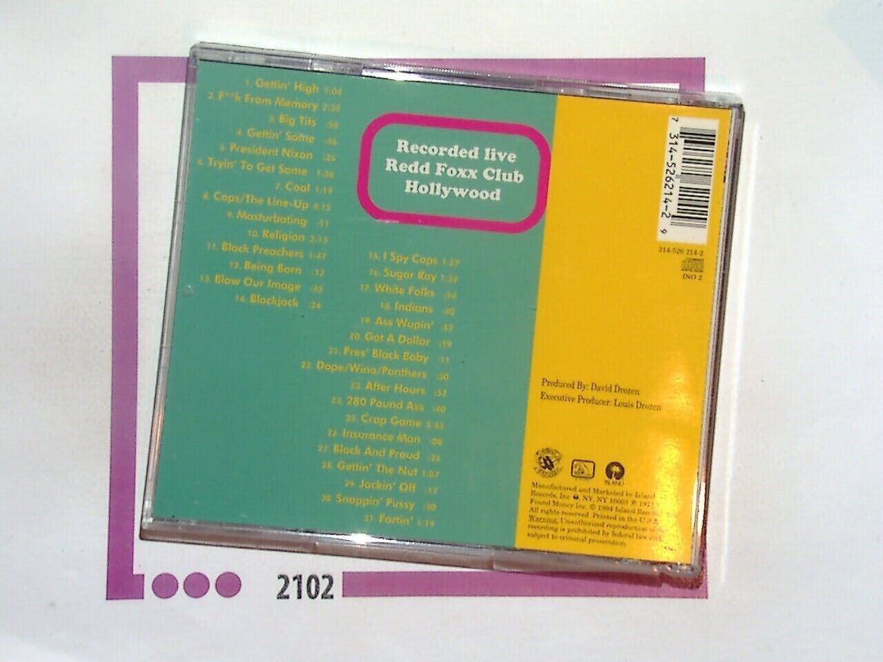 Richard Pryor Craps (After Hours) explicit_lyrics CD Mint