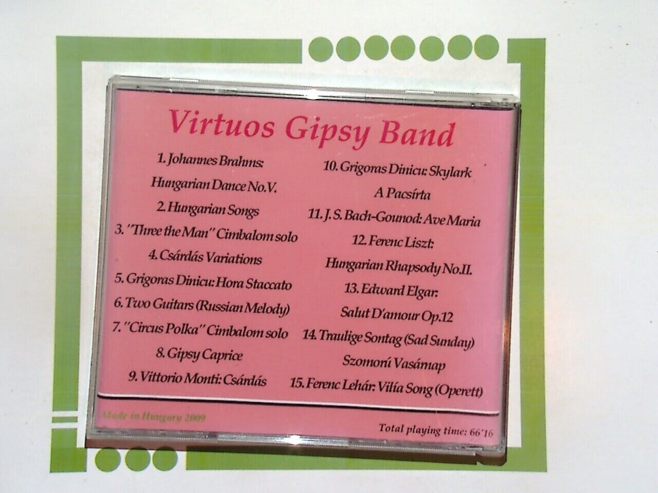 Virtuoso Gipsy Band Music From Hungary CD Nr Mint