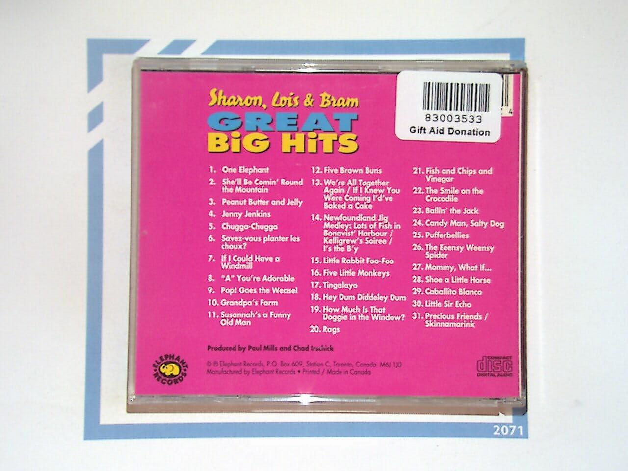 Sharon, Lois & Bram Great Big Hits 1 CD Mint