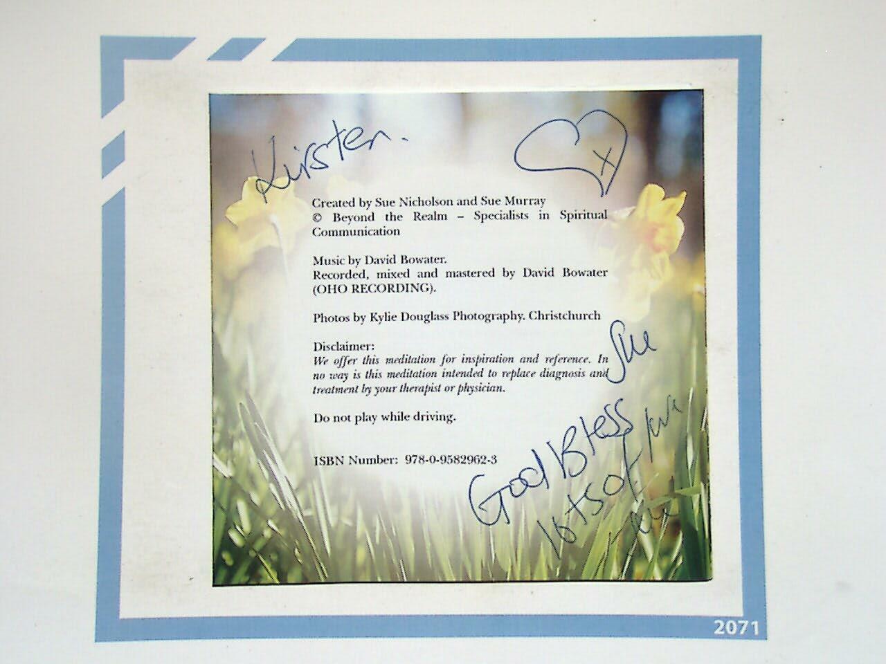 A Meditation by Sue Nicholson Releasing Weight With Your Angels CD Mint Signed
