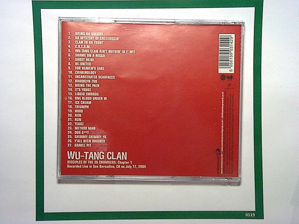 Wu-Tang Clan Disciples Of The 36 Chambers - Chapter 1 CD Mint