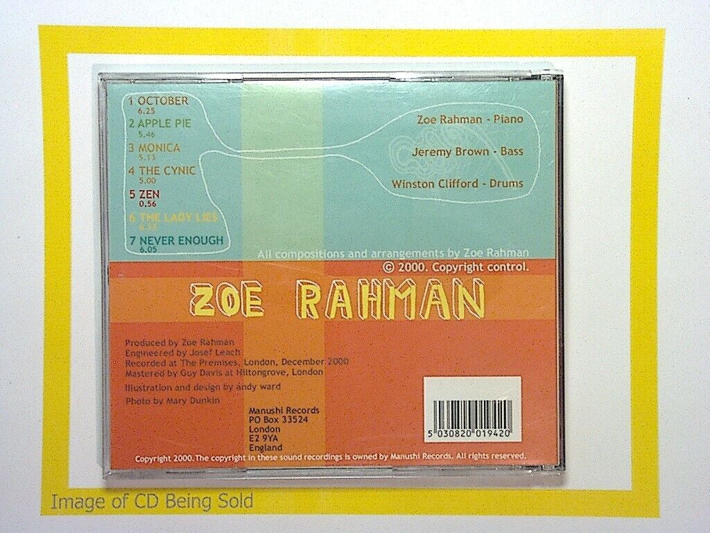 Zoe Rahman The Cynic CD