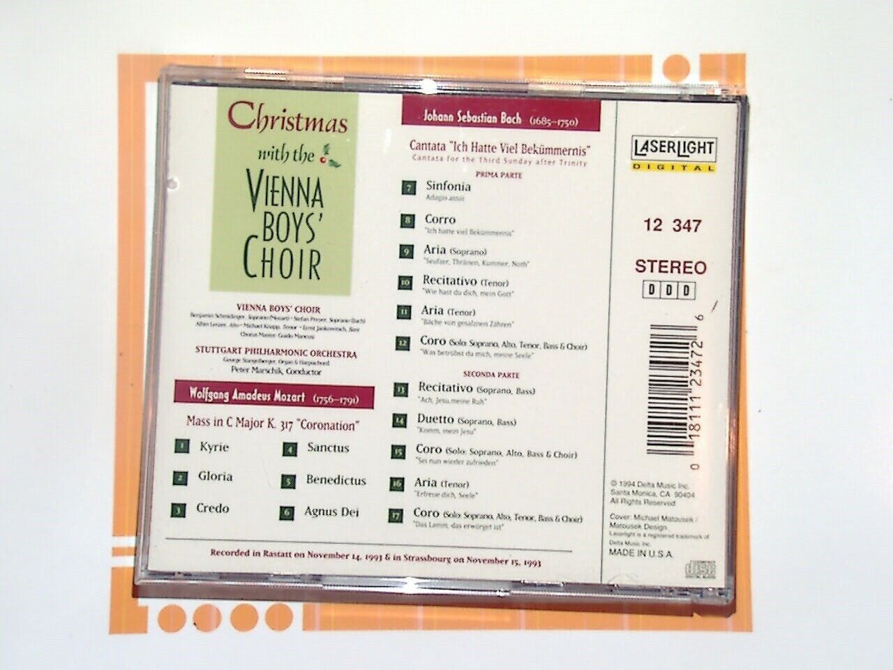 Vienna Boys Choir Christmas With CD Mint