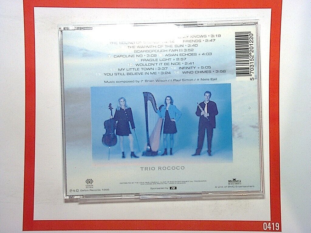 Trio Rococo Friends Music By Brian Wilson Paul Simon Niels Eje CD Mint