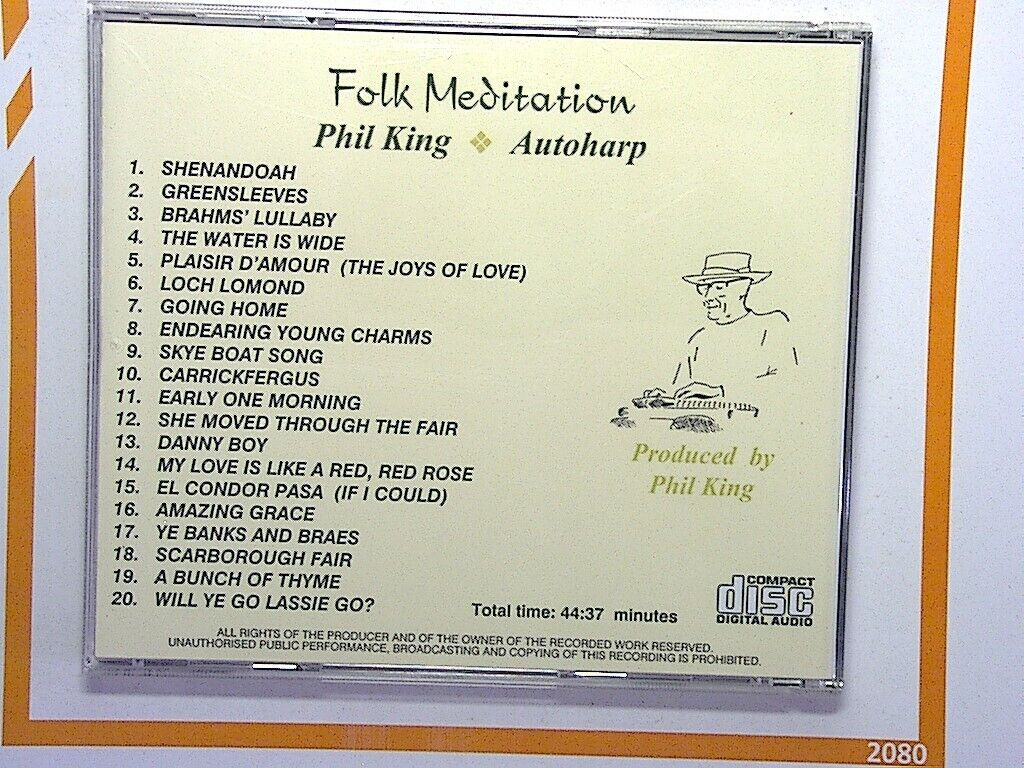 Phil King Autoharp Folk Meditation CD Mint