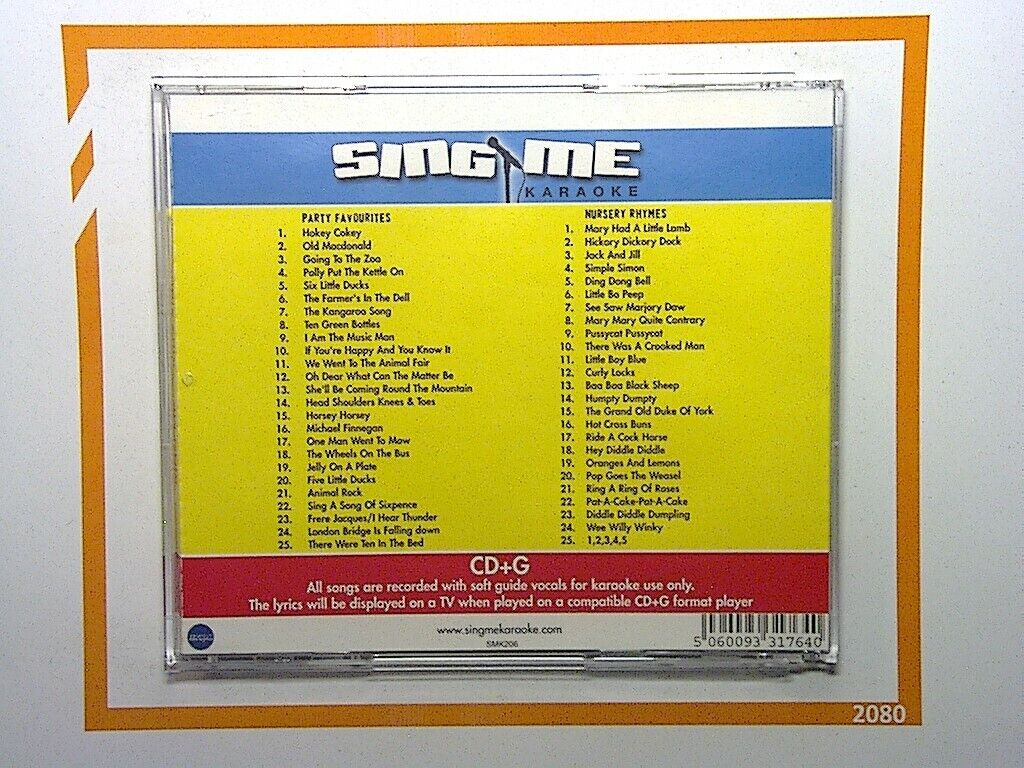 Sing Me Karaoke CD+G 'Kids Sing' 50 favourite children's songs, 2 CD Mint
