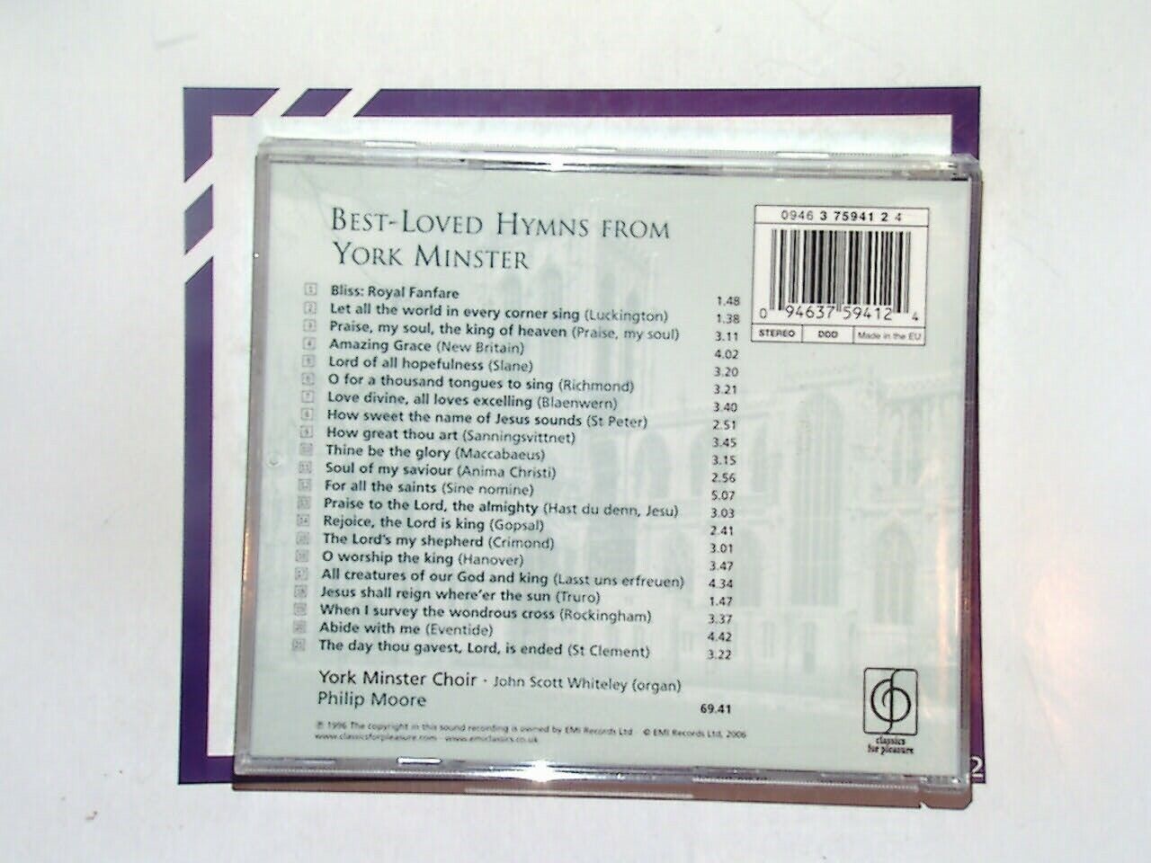 Philip Moore Best-Loved Hymns from York Minster CD Mint