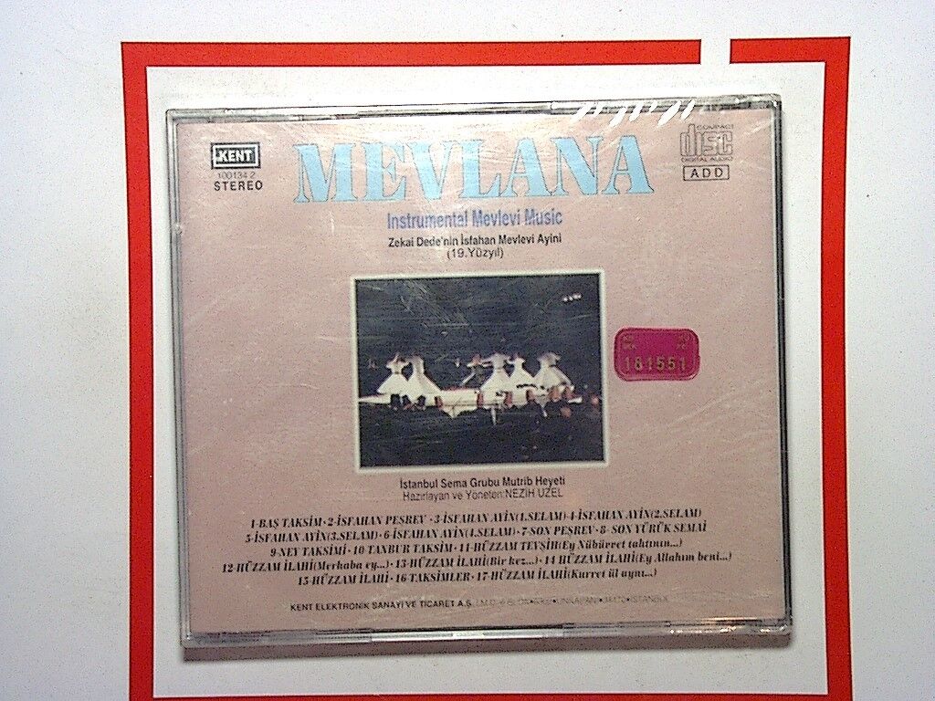 Mevlana Instrumental Mevievi Music Cd NEW Zekai Dede'nin