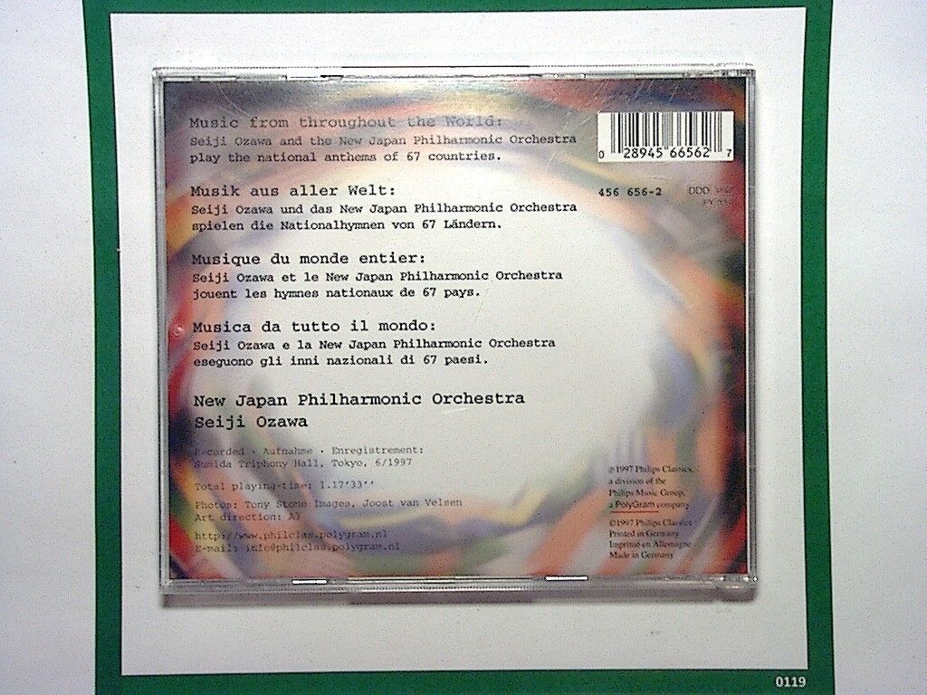 New Japan Philharmonic Orchestra Music of The World: National Anthems CD Mint