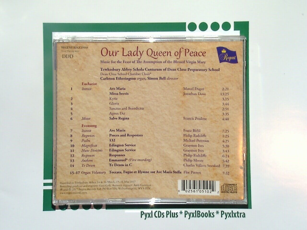 Simon Bell - Our Lady Queen of Peace Tewkesbury Abbey Schola Cantorum CD Mint