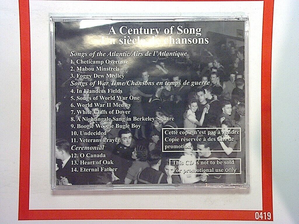The Stadacona Band of Maritime Forces Atlantic A Century of Song CD Mint