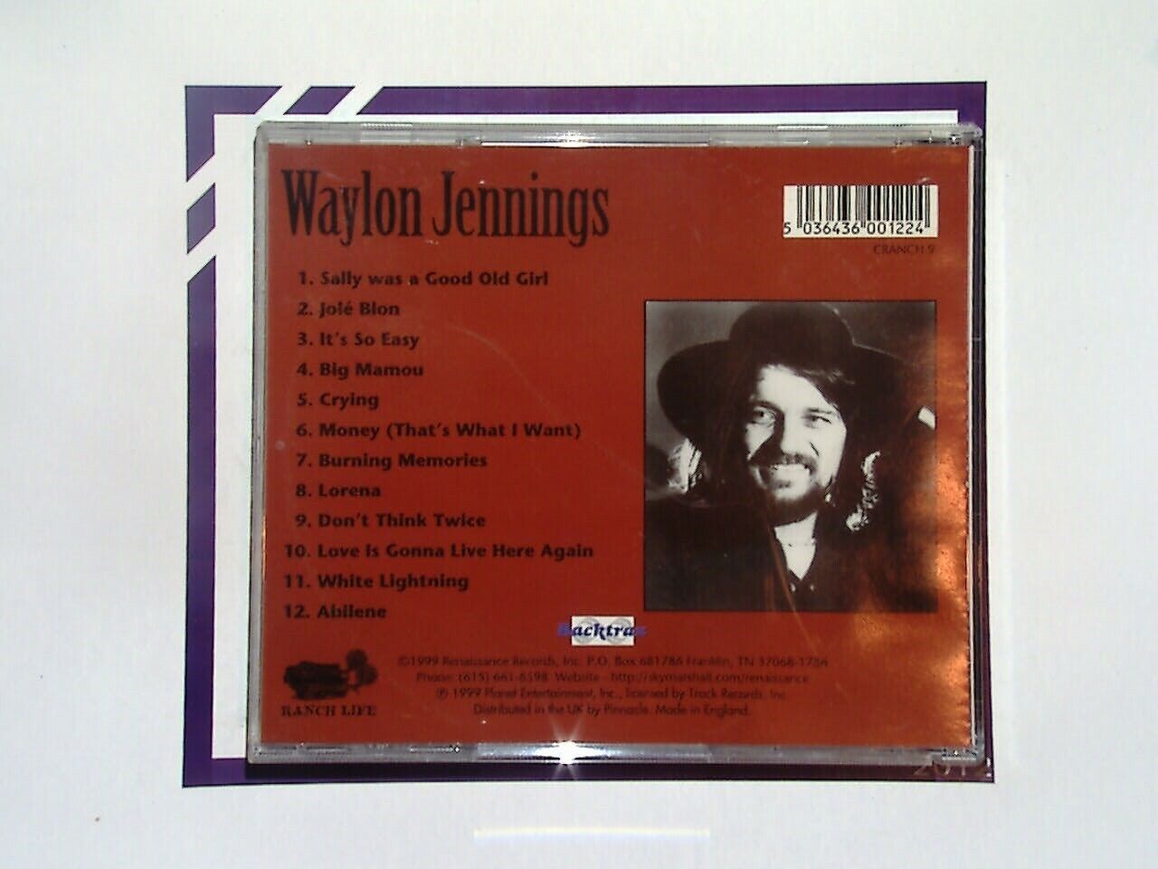 Waylon Jennings Backtracks CD Mint