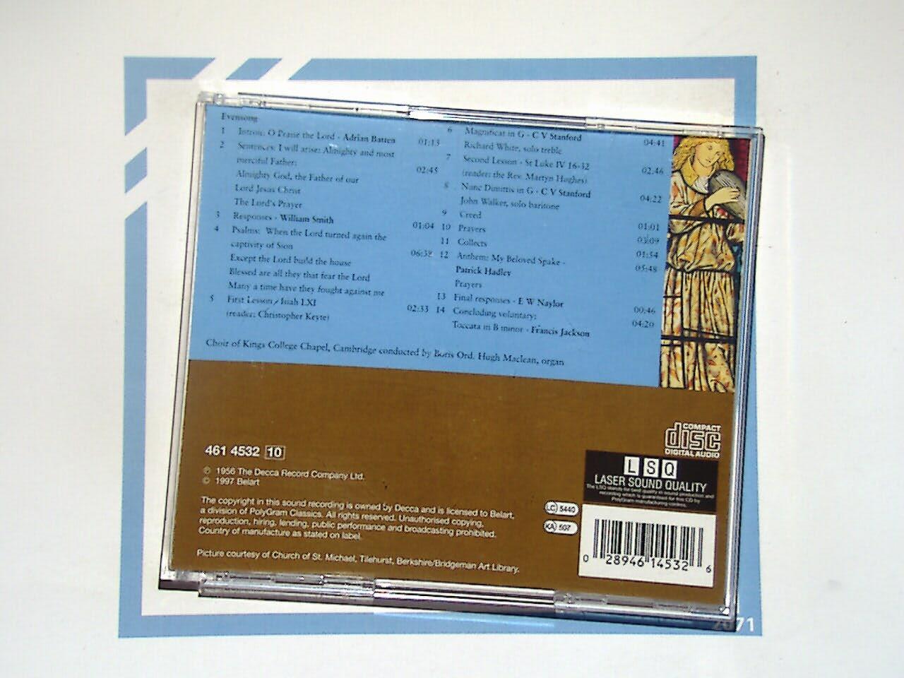 Adrian Batten William Smith Evensong CD Mint