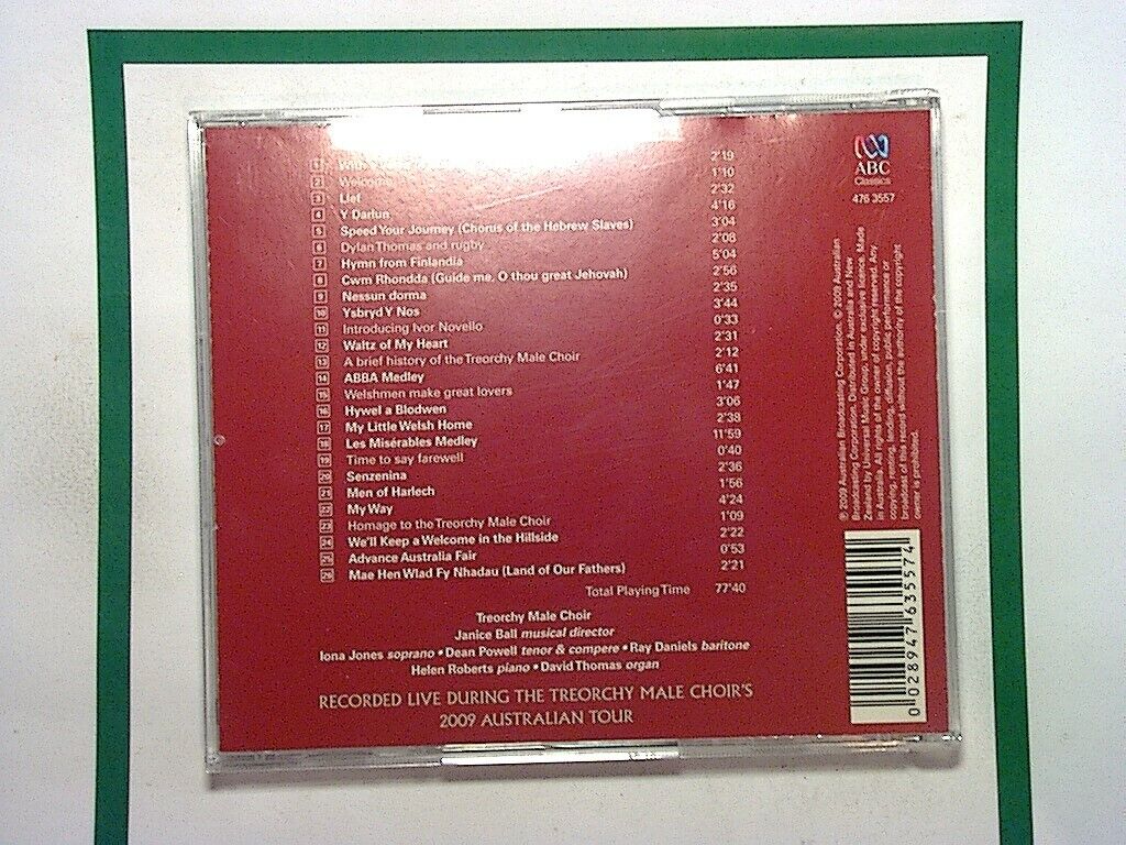 The Treorchy Male Choir - Live in Australia CD Nr Mint
