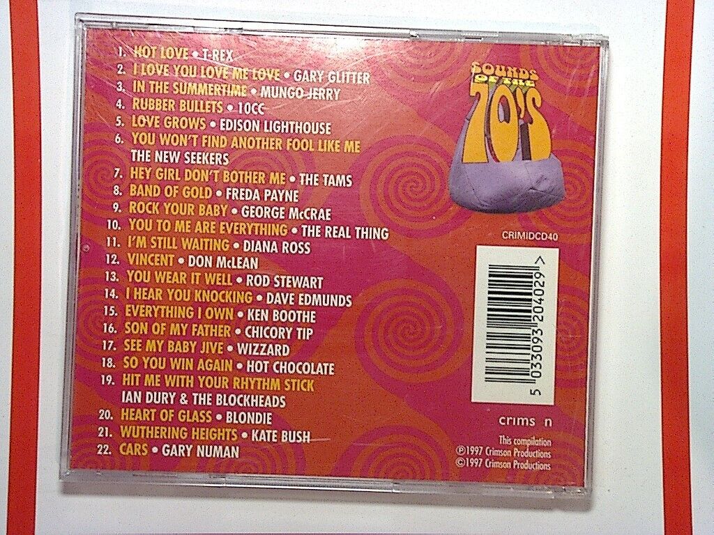 Various Artists T. Rex/Glitter/Mungo Jerry	Sounds of the 70's CD Mint