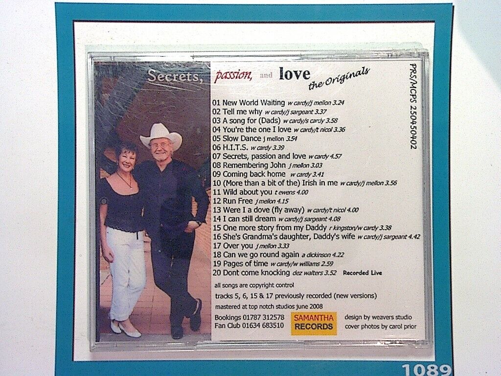 Wes Cardy Jan Mellows Secrets, Passion and Love CD Nr Mint (Gift Option)*