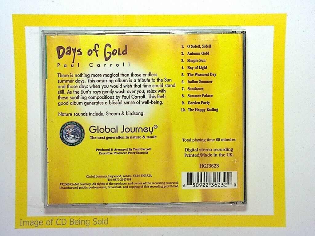 Paul Carroll Days of Gold CD Global Journey Mint
