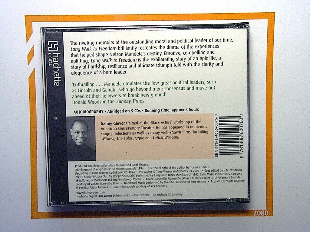 Nelson Mandela and Danny Glover Long Walk To Freedom audiobook 5CD Mint