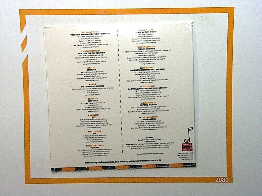 NME Presents Transgressive Records CD New & Sealed The Young Knives