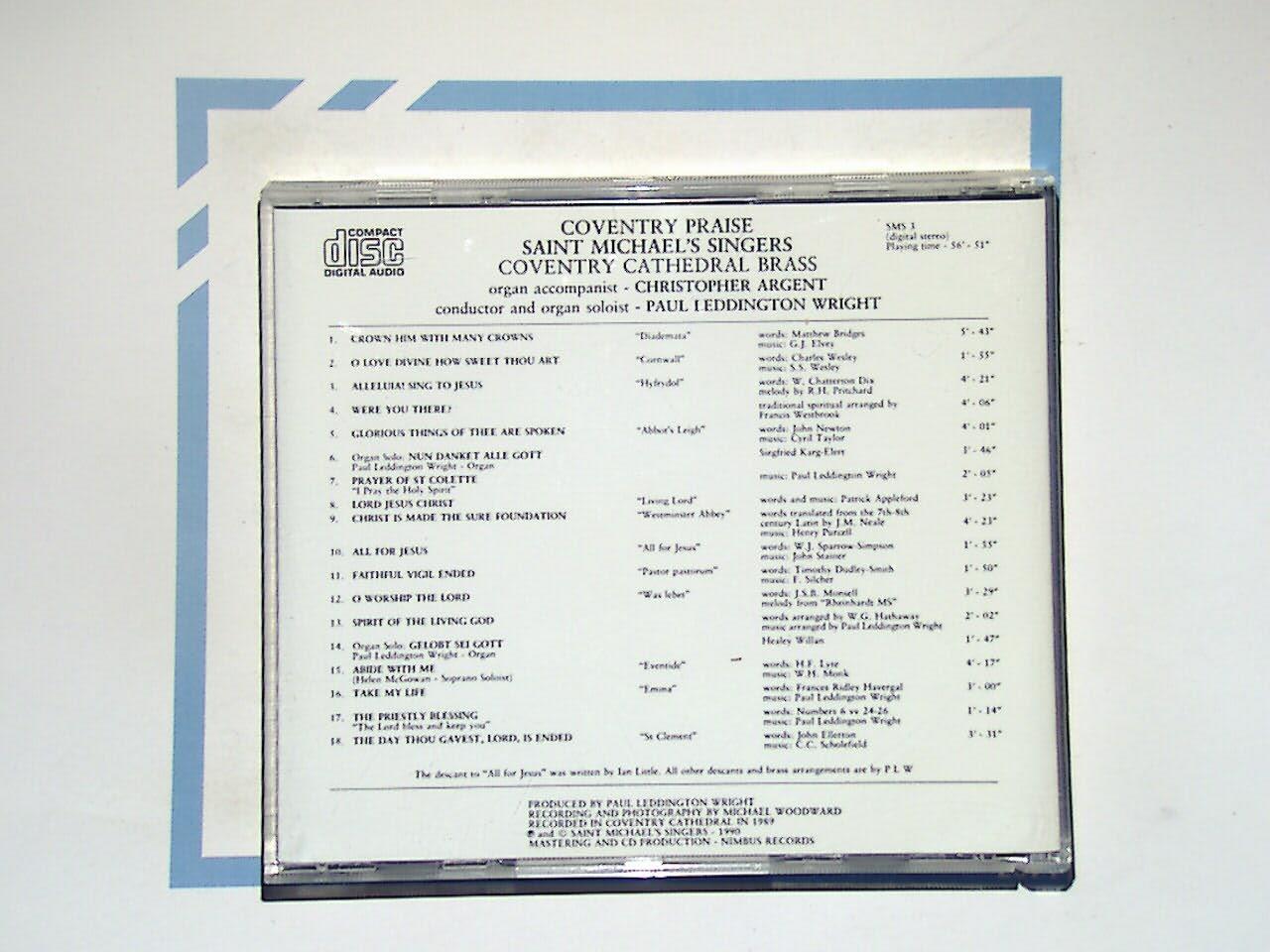 Saint Michael's Singers Coventry Cathedral Brass Coventry Praise CD Mint