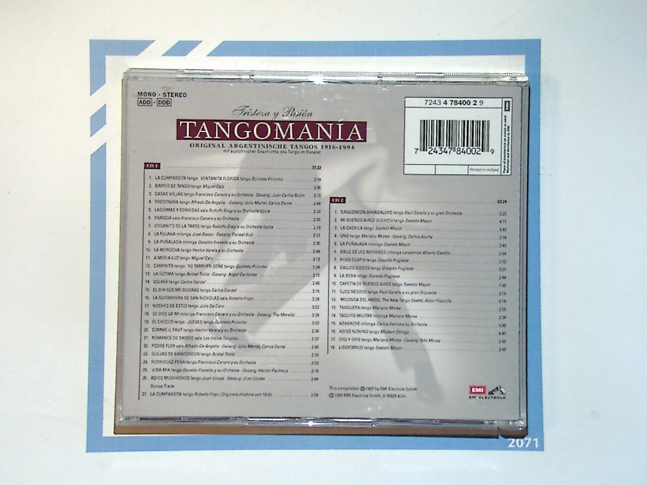 Various Artists - Tangomania Legendare Aufnahmen Der Tangogeschichte 2CD Mint