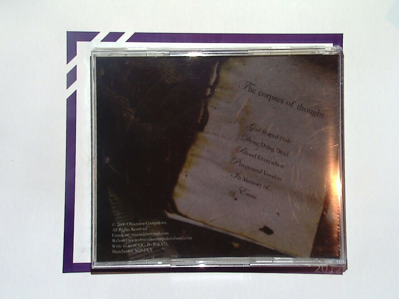 Obsessive Compulsive The Corpses of Thought CD Mint
