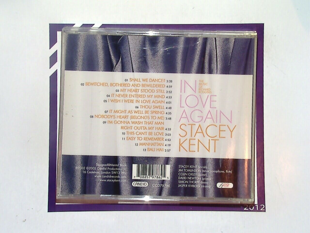 Stacey Kent In Love Again (The Music Of Richard Rodgers) CD Mint