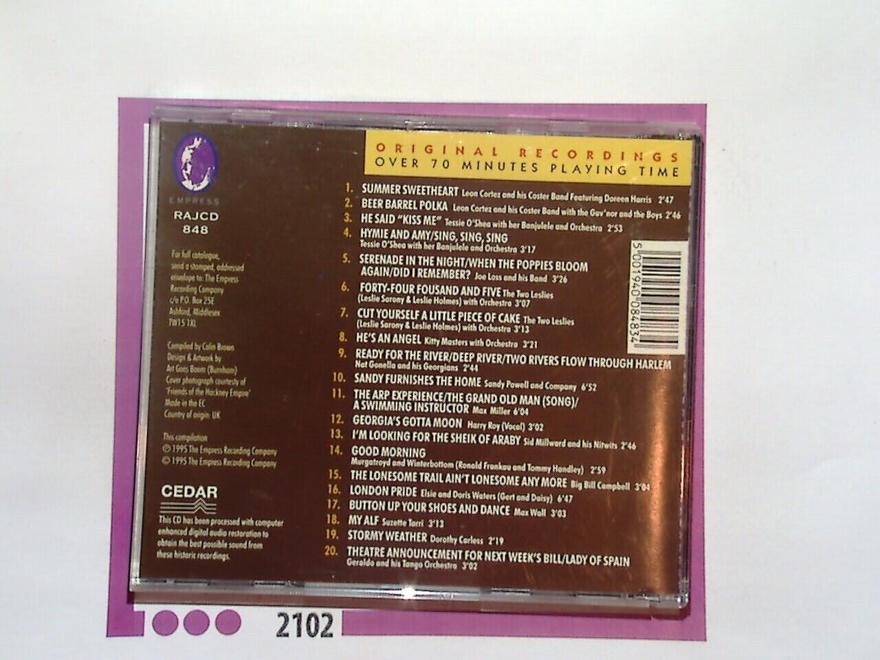 Various They Played the Hackney Empire CD Mint