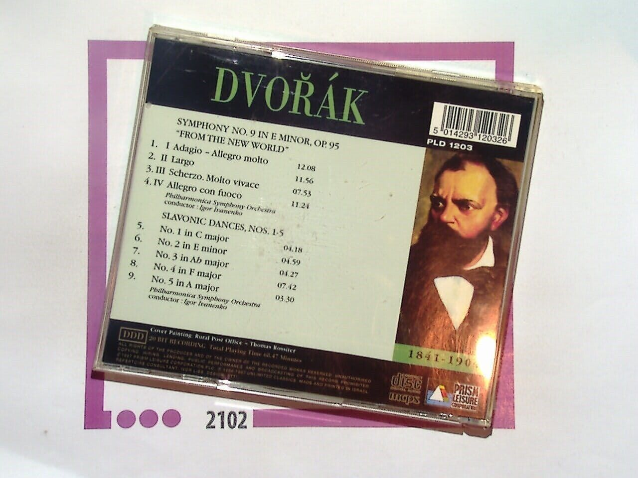 Slavonic Dances 1-5 Philharmonica Orch Dvorak The New World Symphony CD VGC