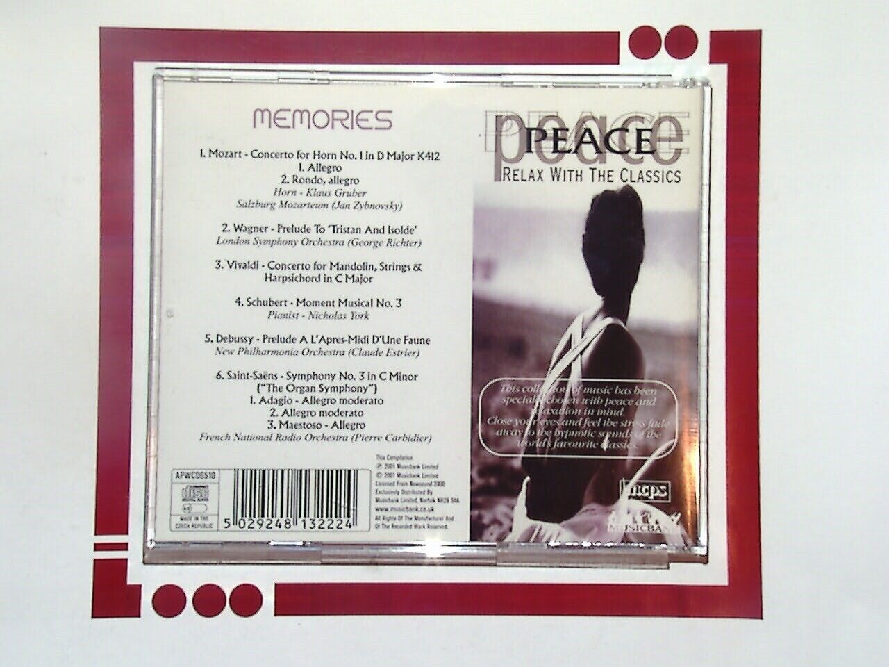 Peace Relax With The Classics Memories CD Nr Mint