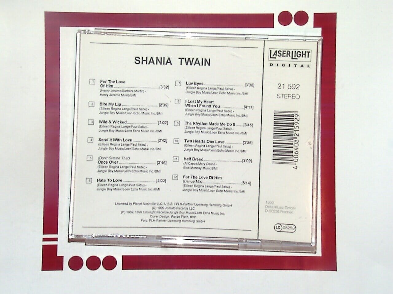 Shania Twain For the Love of Him CD Mint