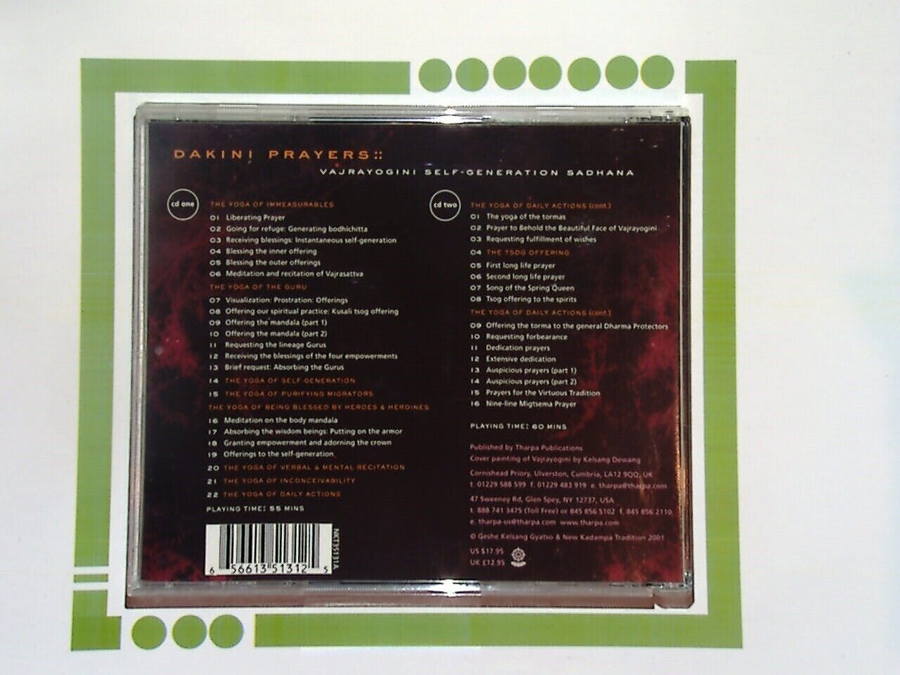 Vajrayogini self-generation sadhana Dakini Prayers: Quick Path 2CD VGC