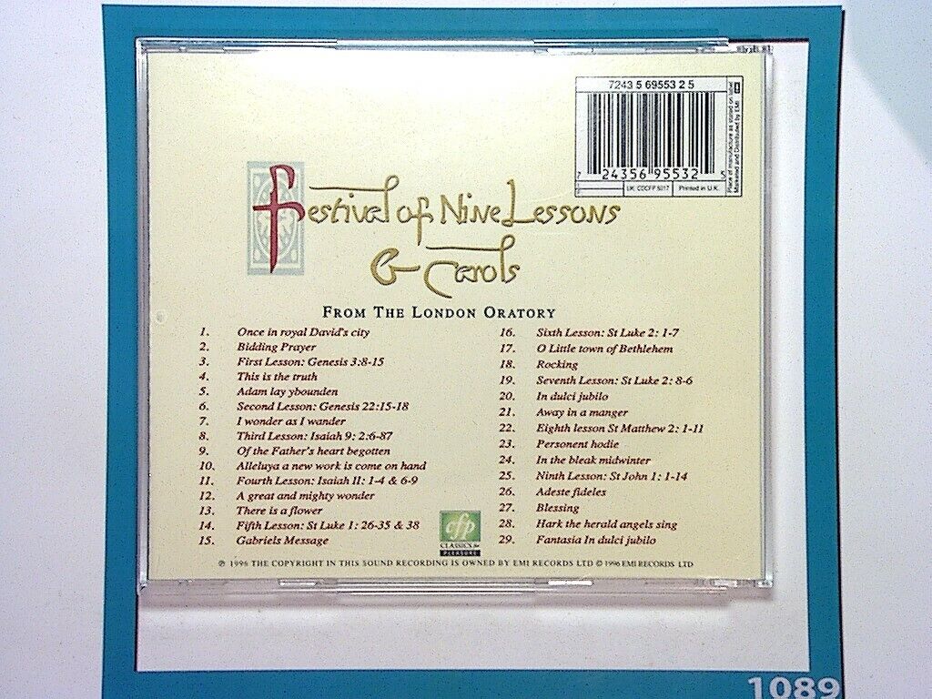 Choir of the London Oratory A Festival of Nine Lessons CD Mint (Gift Option)*